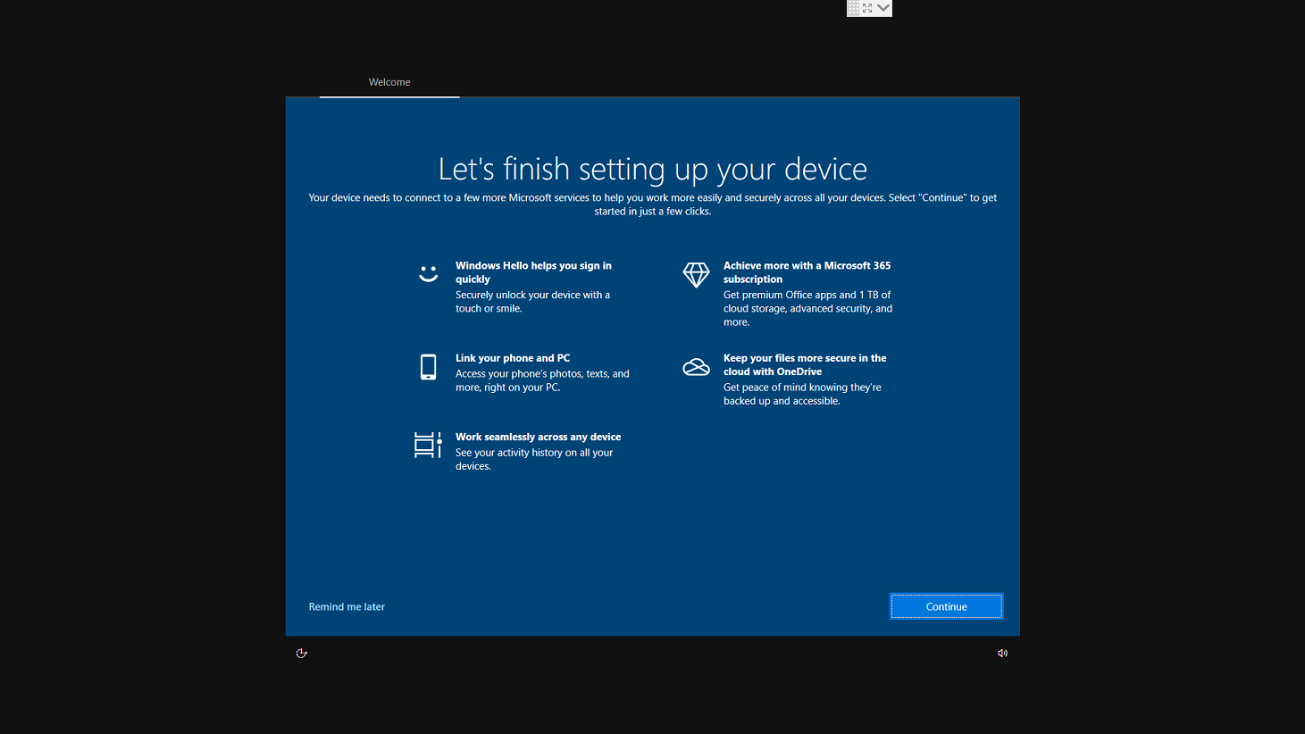 Windows 10 Updates Finish Setting Up Your Device