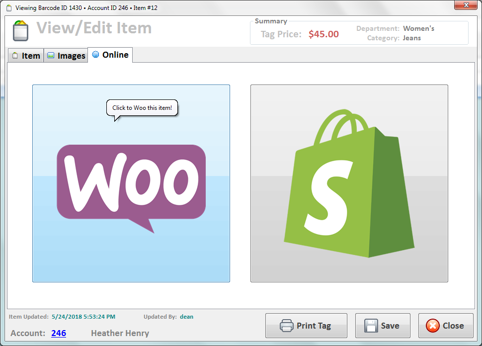 Peeps Consignment Software, the ONLY consignment software with both WooCommerce AND Shopify integration!