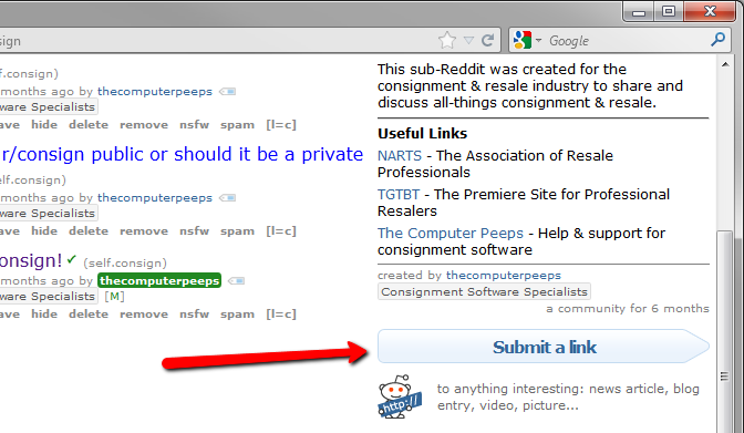 Submit a new topic to the r/consign sharing forum