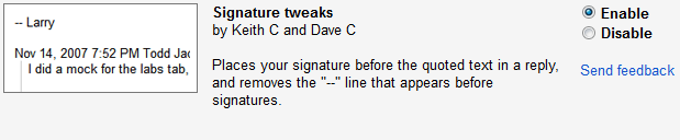 Signature Tweaks