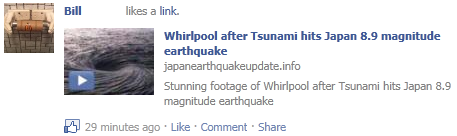 Facebook Tsunami Scam Link