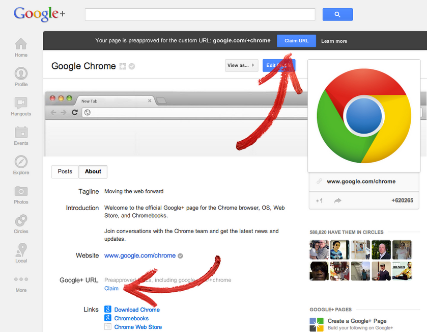 Google Plus | Claim Google+ URL
