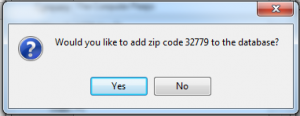 Liberty Zip Code Prompt