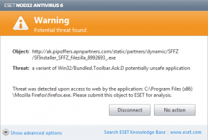 ESET Detecting PUP on SourceForge