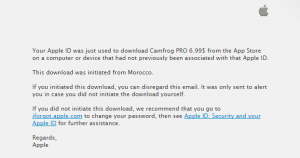 Apple ID Phishing Email