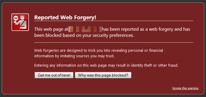 Firefox Phishing Protection