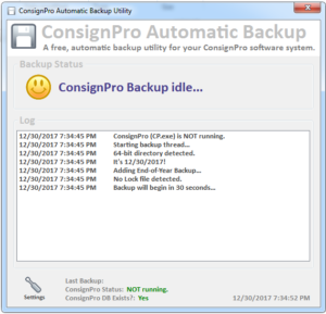 ConsignPro Software Automatic Backup by The Computer Peeps