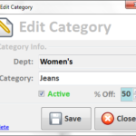 Peeps Consignment Software Category Sales