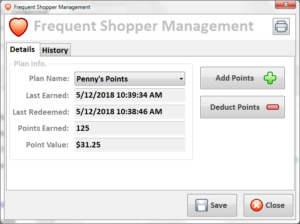 Peeps Consignment Software Frequent Shopper Management