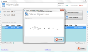 Peeps Consignment Software BluePay Signature Capture