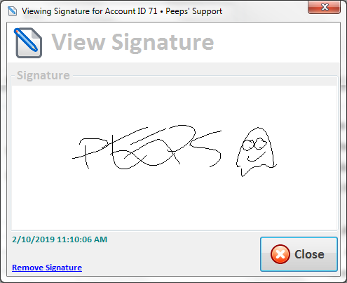 Peeps' Software Consignor Contract Signature