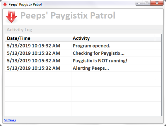 Peeps' Paygistix Patrol