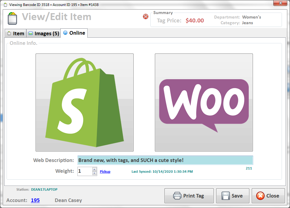Peeps' Software Shopify Integration
