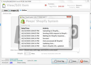 Peeps' Software Shopify Integration