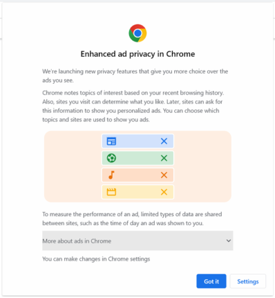Google Chrome Ad Privacy